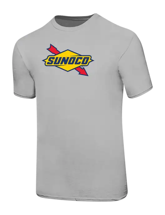 Ring Spun Silver 4.5 oz T-Shirt w/Sunoco Logo