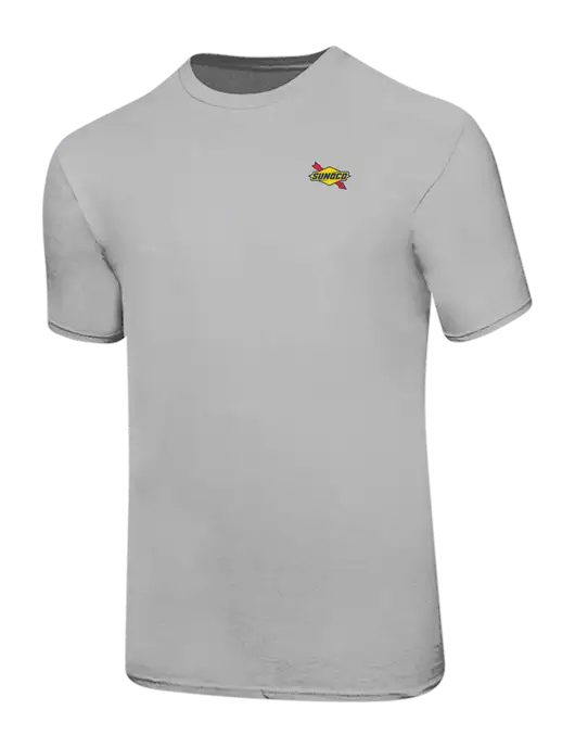 Ring Spun Silver 4.5 oz T-Shirt w/Sunoco Logo