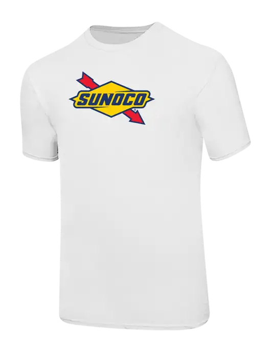 Ring Spun White 4.5 oz T-Shirt w/Sunoco Logo