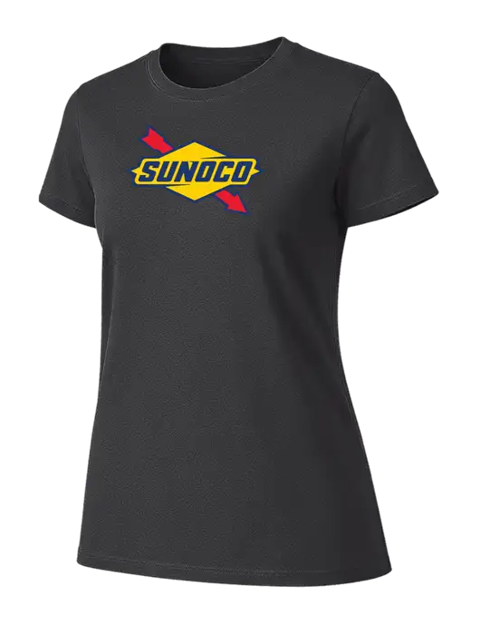 Womens Ring Spun Charcoal 4.5 oz T-Shirt w/Sunoco Logo
