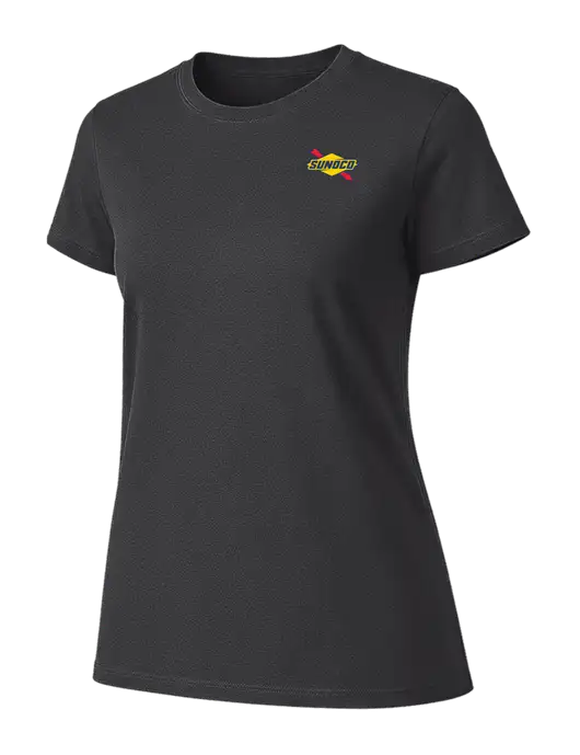 Womens Ring Spun Charcoal 4.5 oz T-Shirt w/Sunoco Logo