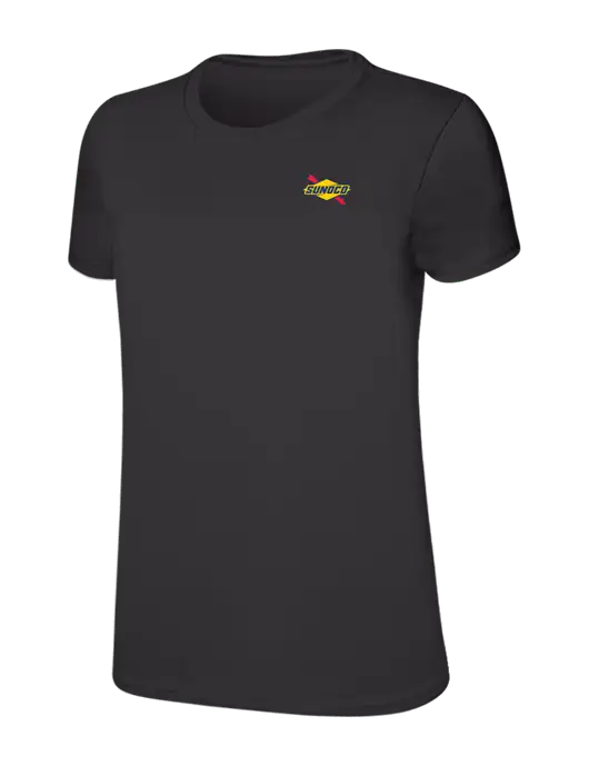 Womens Ring Spun Charcoal 4.5 oz T-Shirt w/Sunoco Logo