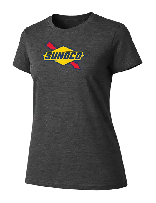 Womens Ring Spun Dark Heather Grey 4.5 oz T-Shirt w/Sunoco Logo
