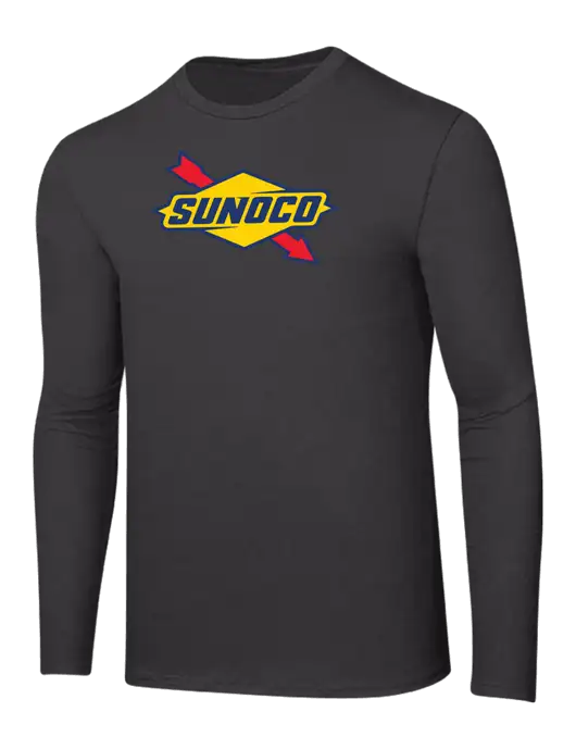 Ring Spun Charcoal 4.5 oz Long Sleeve T-Shirt w/Sunoco Logo