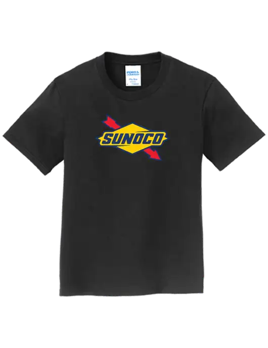Youth Ring Spun Jet Black 4.5 oz T-Shirt w/Sunoco Logo
