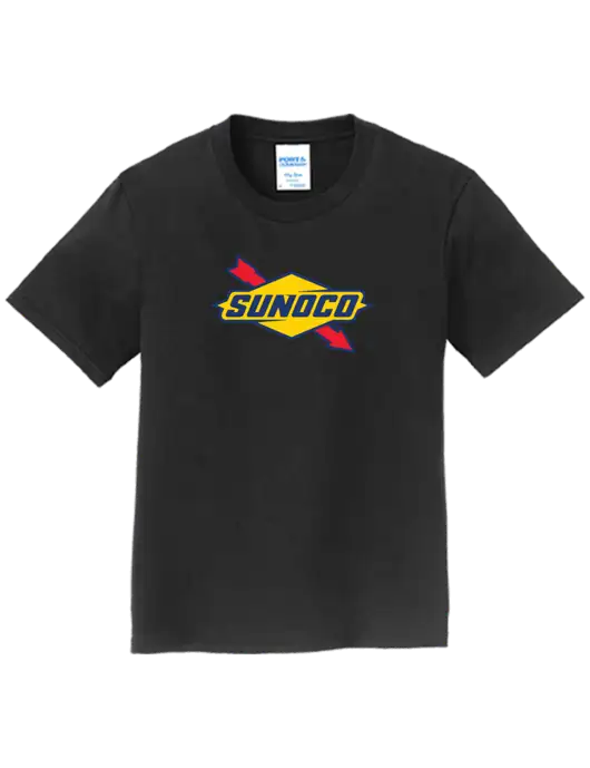 Youth Ring Spun Jet Black 4.5 oz T-Shirt w/Sunoco Logo