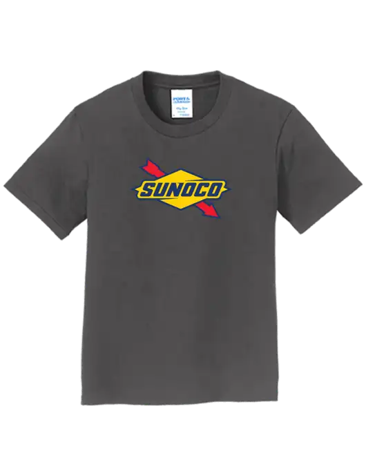 Youth Ring Spun Charcoal 4.5 oz T-Shirt w/Sunoco Logo