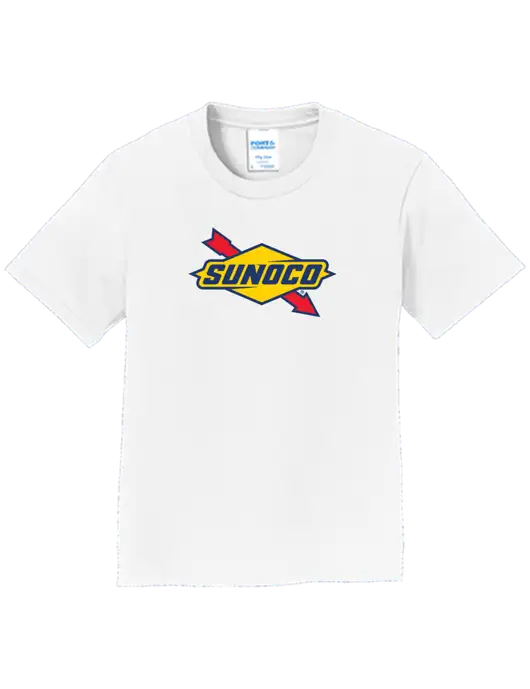 Youth Ring Spun White 4.5 oz T-Shirt w/Sunoco Logo
