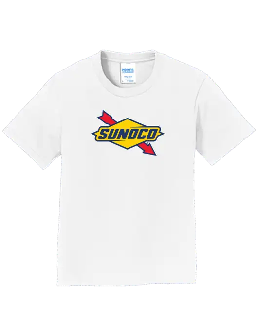 Youth Ring Spun White 4.5 oz T-Shirt w/Sunoco Logo