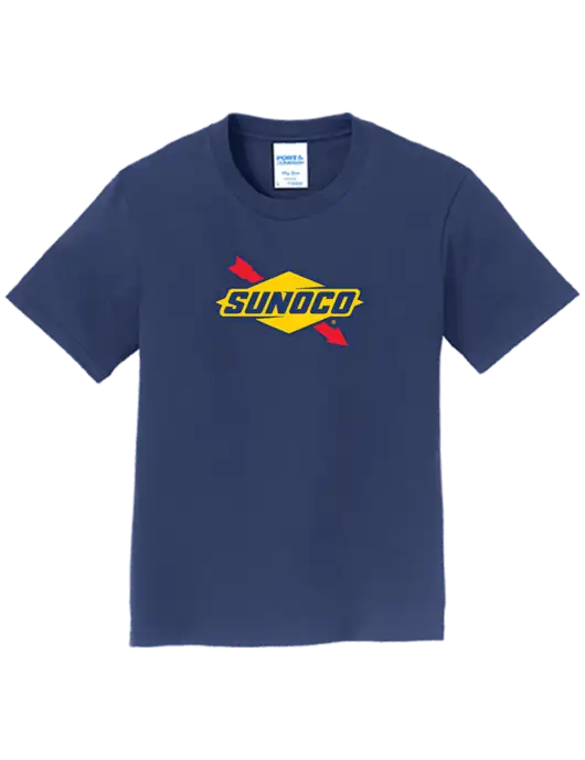Youth Ring Spun Navy 4.5 oz T-Shirt w/Sunoco Logo