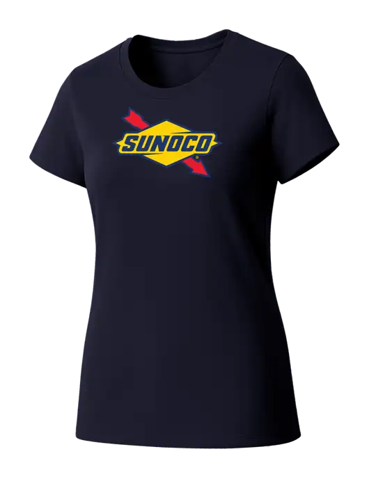 Womens Seriously Soft New Navy T-Shirt w/Sunoco Logo