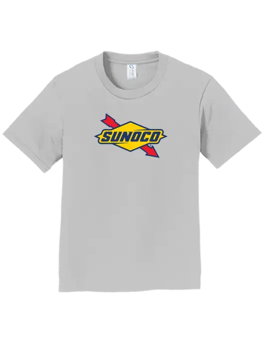 Youth Ring Spun Silver 4.5 oz T-Shirt w/Sunoco Logo