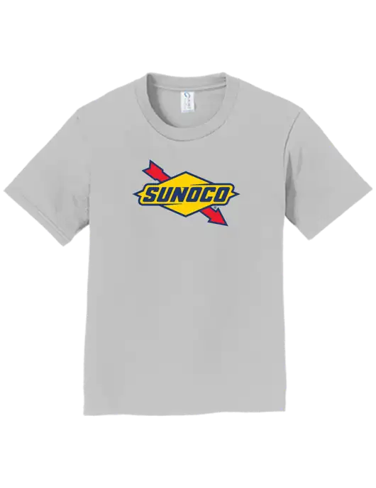 Youth Ring Spun Silver 4.5 oz T-Shirt w/Sunoco Logo
