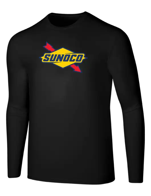 Seriously Soft Black Long Sleeve T-Shirt w/Sunoco Logo