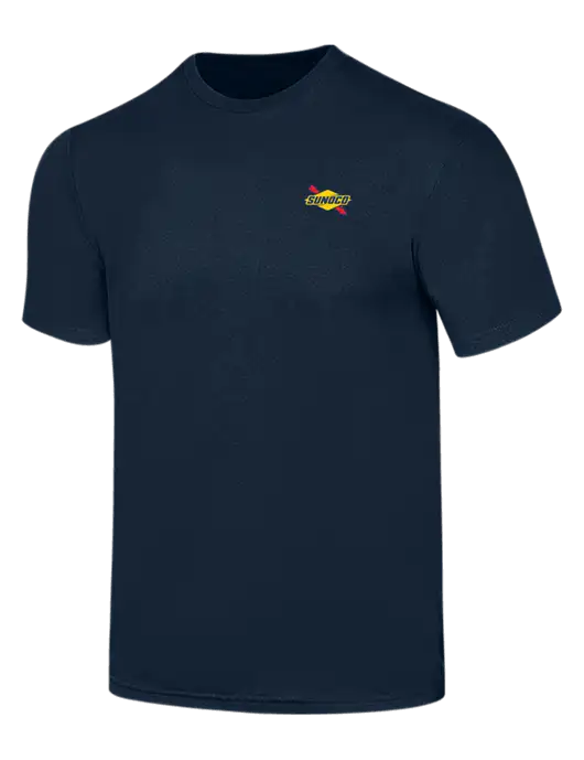 Simply Soft Navy 4.5oz  Poly/Combed Ring Spun Cotton T-Shirt w/Sunoco Logo