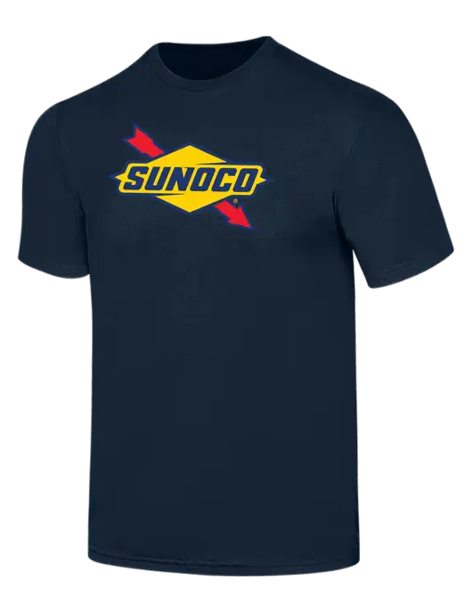 Simply Soft Navy 4.5oz  Poly/Combed Ring Spun Cotton T-Shirt w/Sunoco Logo