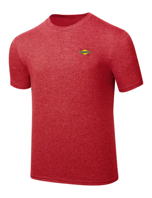 Simply Soft Red Frost 4.5oz  Poly/Combed Ring Spun Cotton T-Shirt w/Sunoco Logo