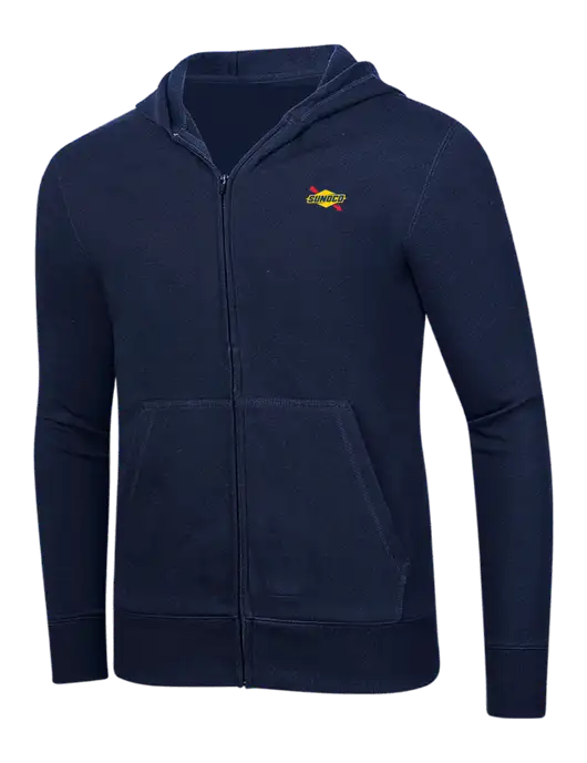Full-Zip Navy Heavyweight Hooded Sweatshirt w/Sunoco Logo