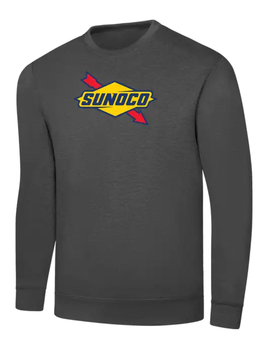 Charcoal 7.8 oz Ring Spun Crew Sweatshirt w/Sunoco Logo