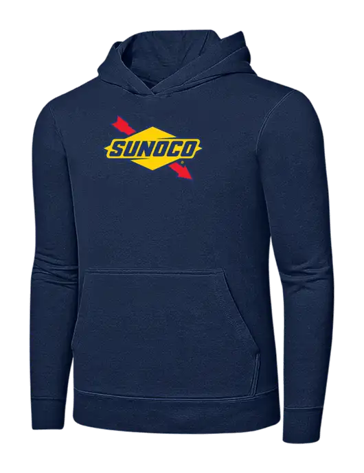 Navy 7.8 oz Ring Spun Hooded Sweatshirt w/Sunoco Logo