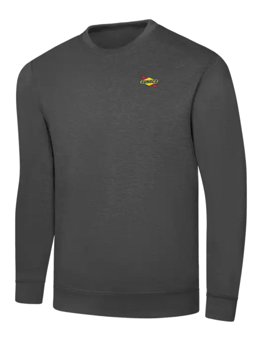 Charcoal 7.8 oz Ring Spun Crew Sweatshirt w/Sunoco Logo