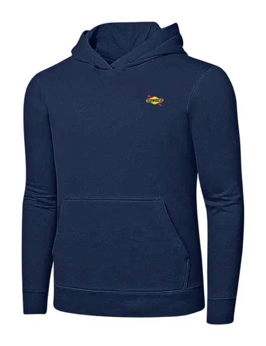 Navy 7.8 oz Ring Spun Hooded Sweatshirt w/Sunoco Logo