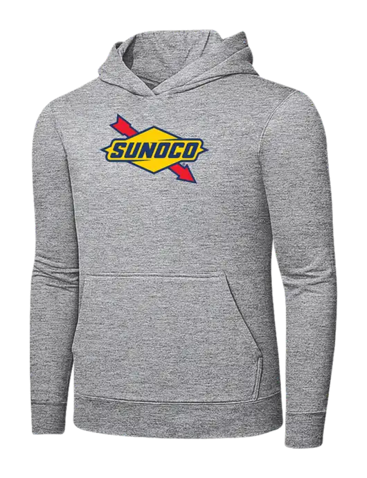 Light Grey Heather 7.8 oz Ring Spun Hooded Sweatshirt w/Sunoco Logo