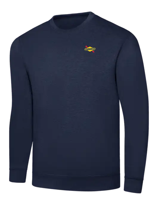 Navy 7.8 oz Ring Spun Crew Sweatshirt w/Sunoco Logo