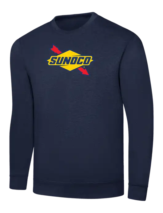 Navy 7.8 oz Ring Spun Crew Sweatshirt w/Sunoco Logo