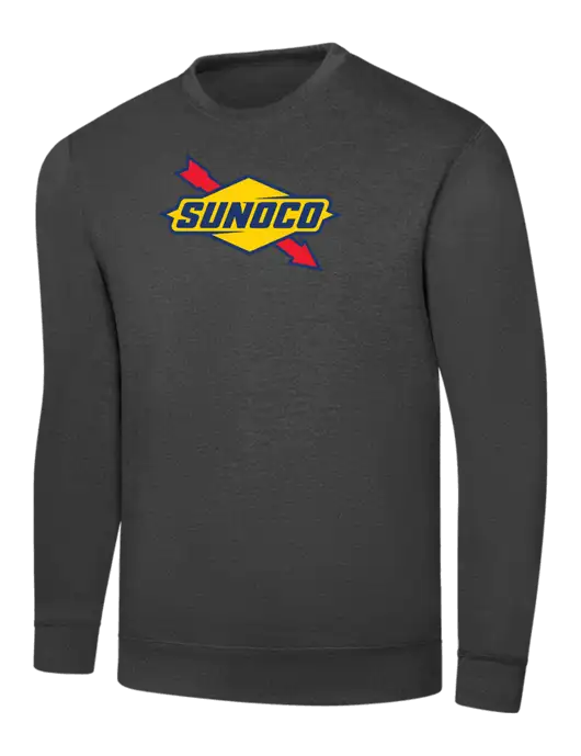 Dark Heather Grey 7.8 oz Ring Spun Crew Sweatshirt w/Sunoco Logo