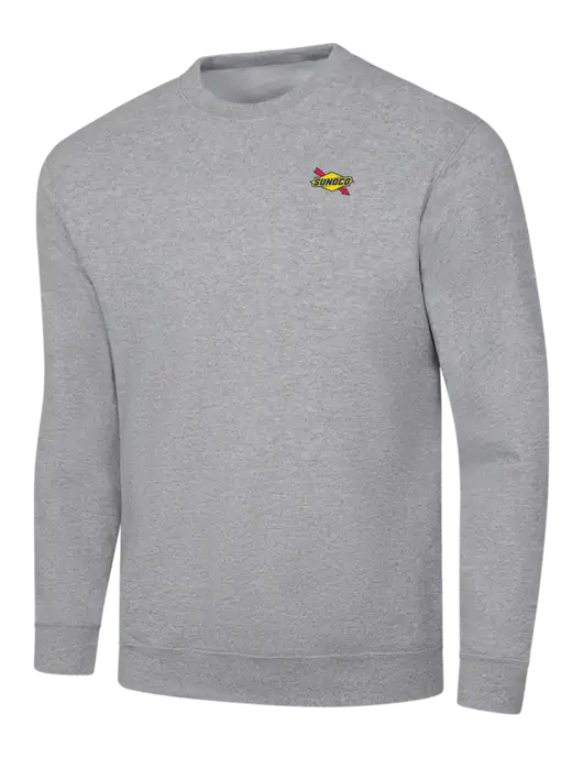 Light Grey Heather 7.8 oz Ring Spun Crew Sweatshirt w/Sunoco Logo