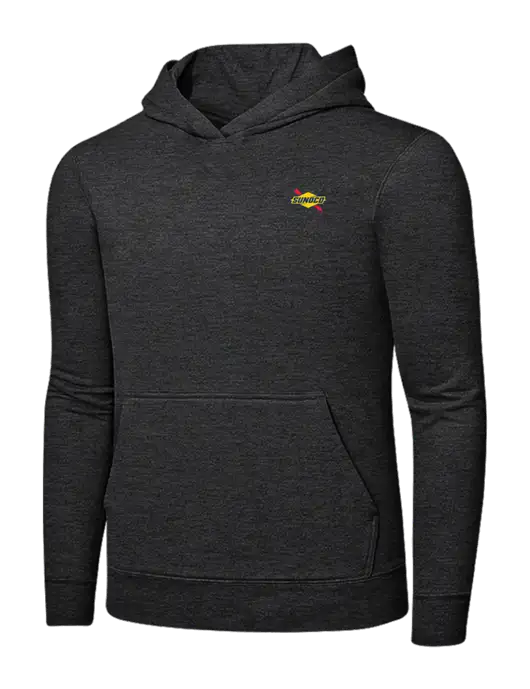 Dark Heather Grey 7.8 oz Ring Spun Hooded Sweatshirt w/Sunoco Logo