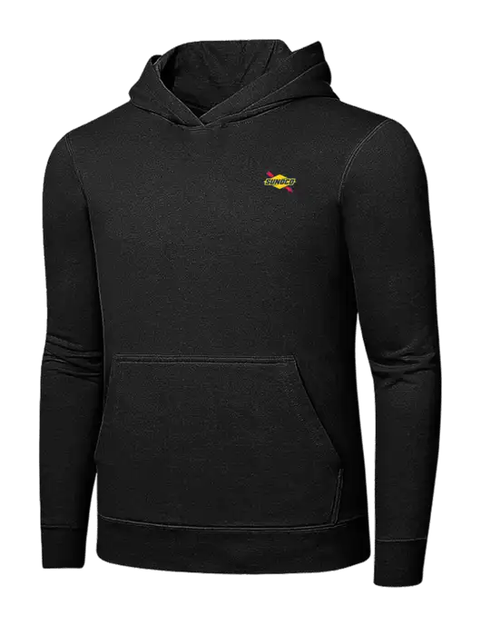 Jet Black 7.8 oz Ring Spun Hooded Sweatshirt w/Sunoco Logo