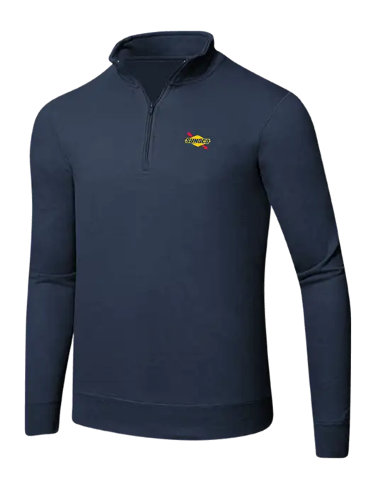Team Navy 8.5 oz Ring Spun 1/4 Zip Pullover Sweatshirt w/Sunoco Logo