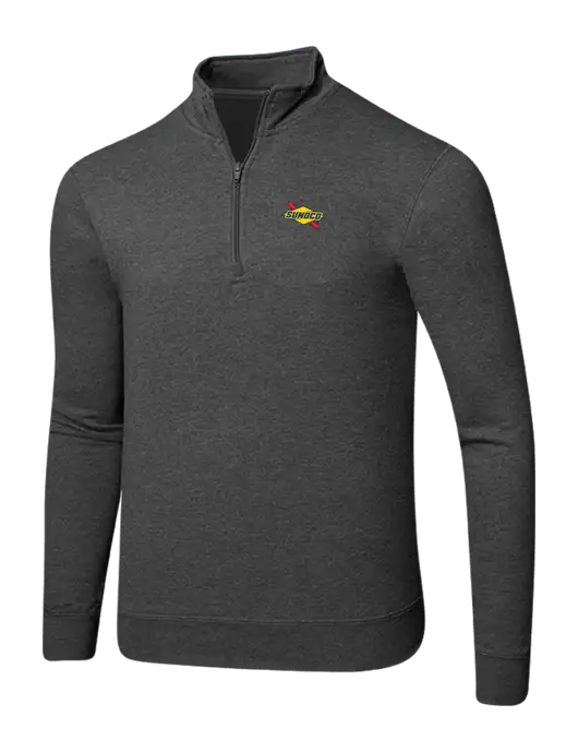 Dark Heather Grey 8.5 oz Ring Spun 1/4 Zip Pullover Sweatshirt w/Sunoco Logo