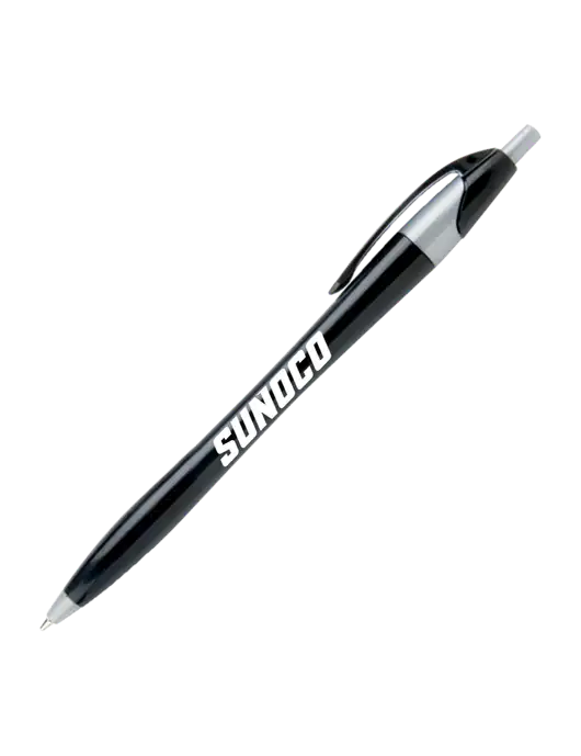 Novella Black/Silver Corporate Pen - Blue Ink w/Sunoco Logo