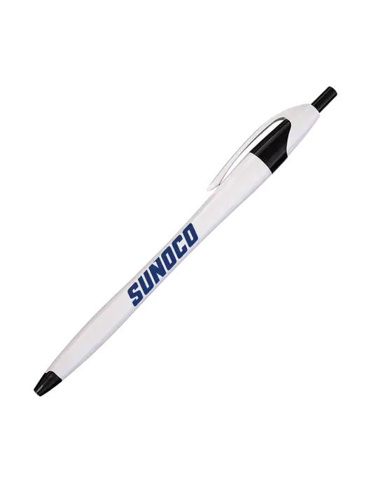 Novella White/Black Classic Pen w/Sunoco Logo