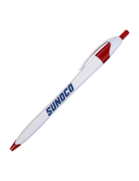Novella White/Red Classic Pen - Blue Ink w/Sunoco Logo