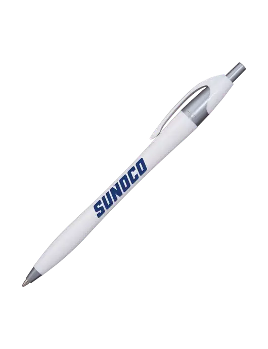Novella White/Silver Shimmer Pen w/Sunoco Logo