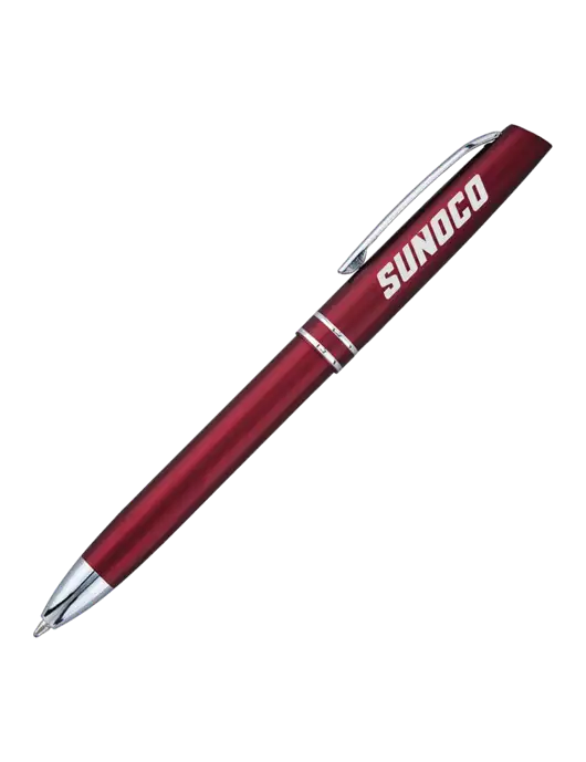 Maroon Anguilla Black Ink Pen w/Sunoco Logo