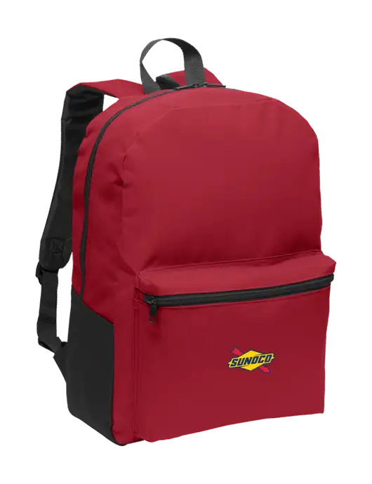 Casual Red Lightweight Laptop Backpack w/Sunoco Logo
