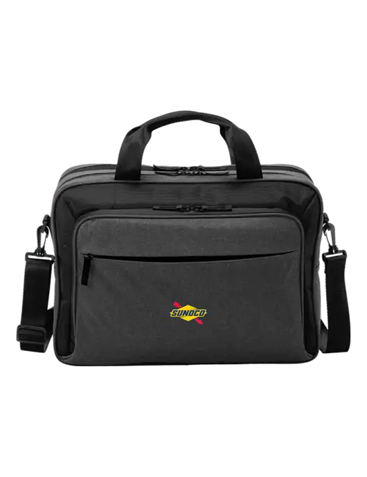 Travel Exec Graphite Heather/Black Laptop Briefcase w/Sunoco Logo