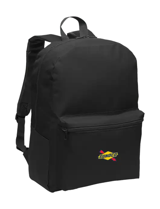 Casual Black Lightweight Laptop Backpack w/Sunoco Logo
