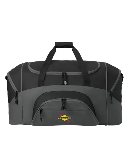Standard Colorblock Black/Dark Grey Sport Duffel w/Sunoco Logo