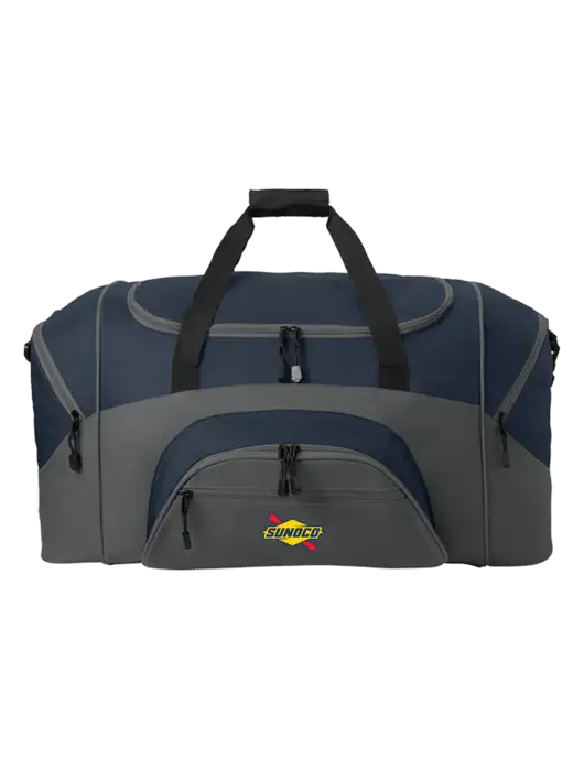 Standard Colorblock Navy/Dark Grey Sport Duffel w/Sunoco Logo