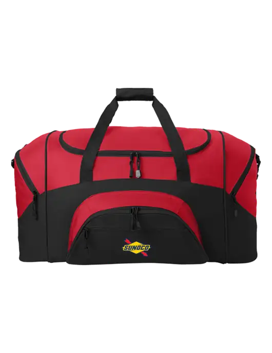 Standard Colorblock Red/Black Sport Duffel w/Sunoco Logo