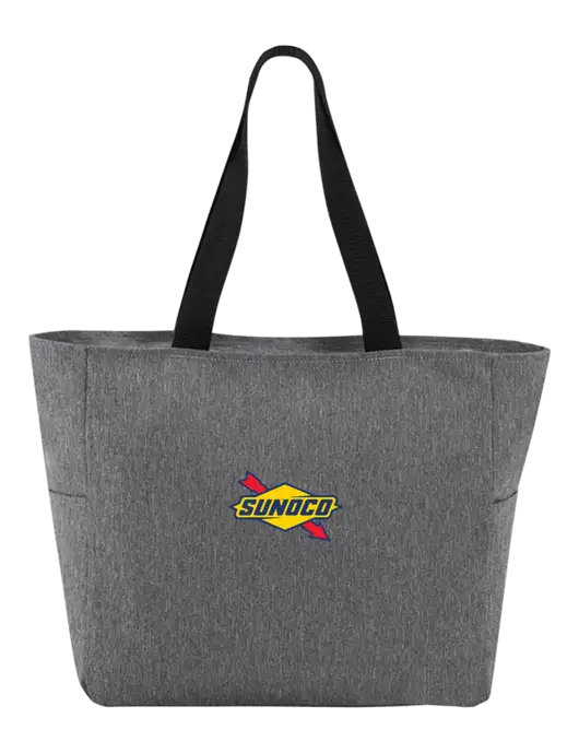 Everyday Heather Grey Zip Tote  w/Sunoco Logo