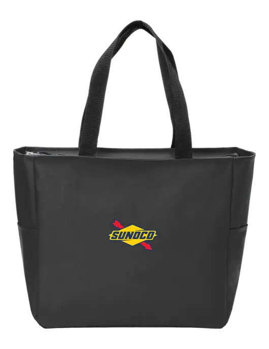 Everyday Black Zip Tote  w/Sunoco Logo