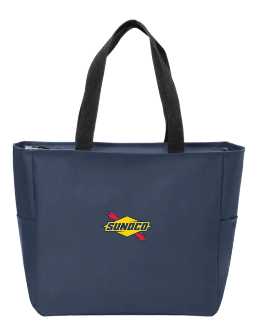 Everyday Navy Zip Tote  w/Sunoco Logo