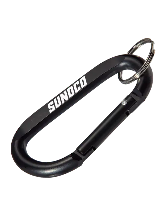 Black Carabiner & Key Ring w/Sunoco Logo